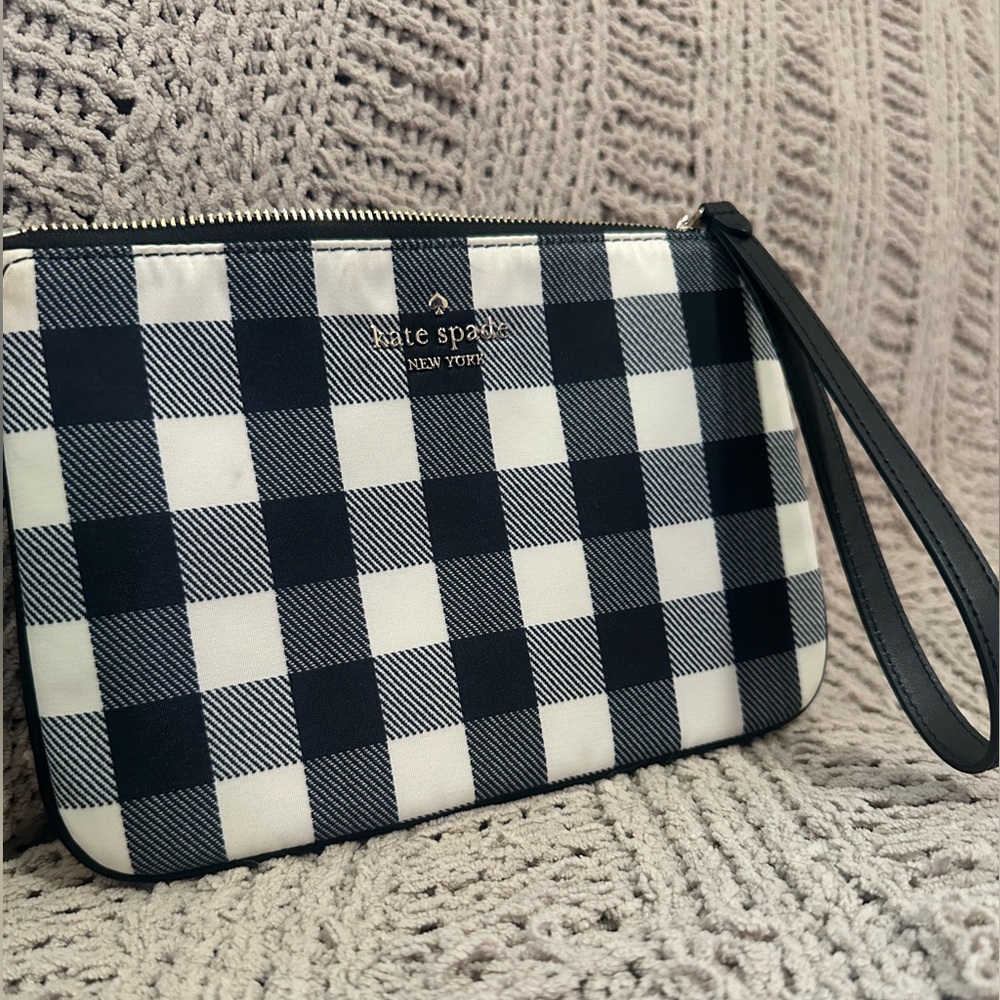 Kate Spade Gingham Wristlet